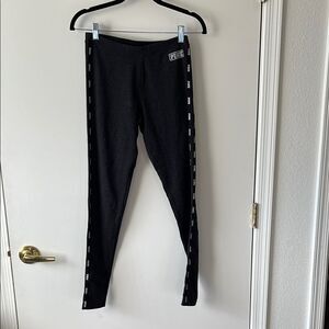 PINK Victoria's Secret Black Leggings with Tapered Design Size S GUC